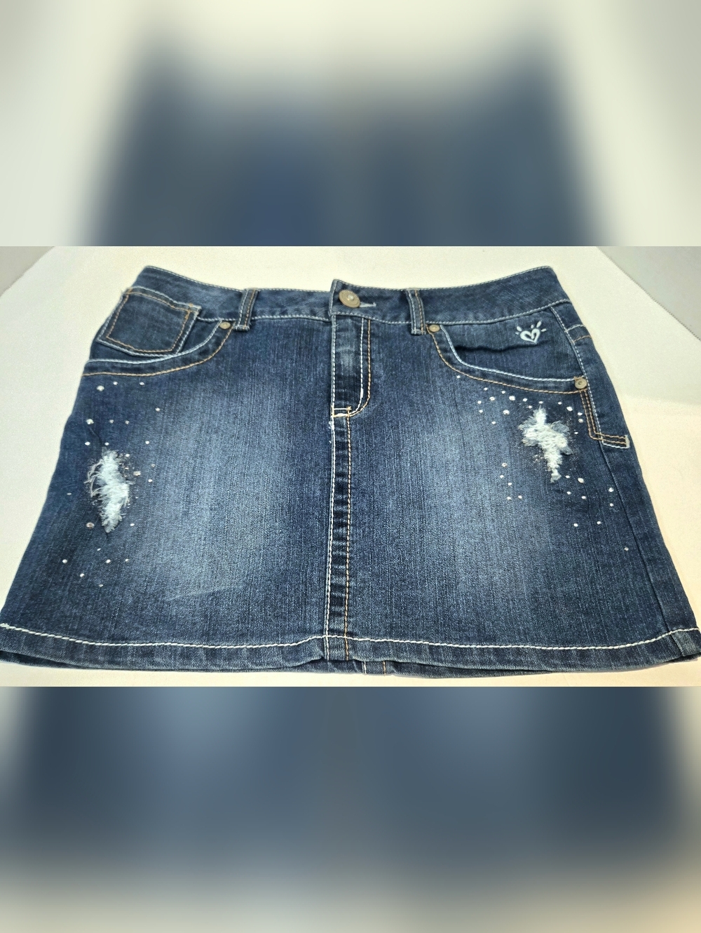 Justice Girls Denim Skirt With Built-In Shorts